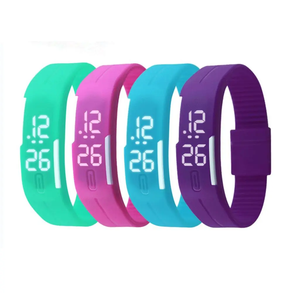 Fashion Unisex Outdoor Bracelet Wristband Kids Touch Digital Watch LED Touch Wrist Watch Sports Wristwatches Electronic Watch