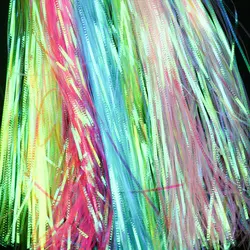 3/6Packs 1mm wide Corrugated Flash Strands Simulates Fish Scale Gliss Flash Tinsel For Saltwater Fishing Jig Hook Streamer Flies
