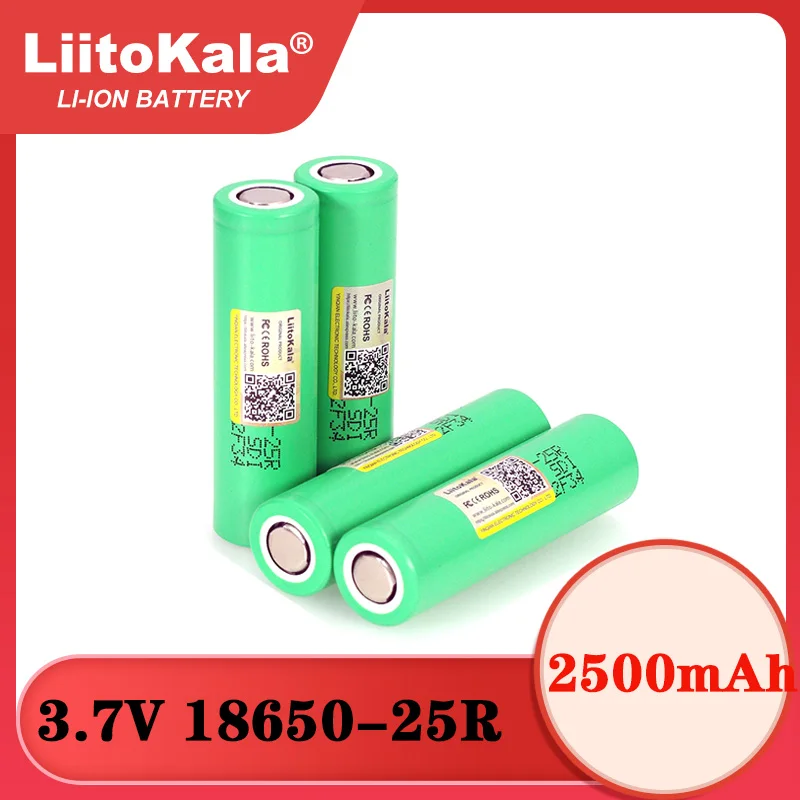 LiitoKala 18650 2500mAh akumulator 3.6V INR1865025R 20A akumulator rozładowania do użytku narzędzia elektryczne