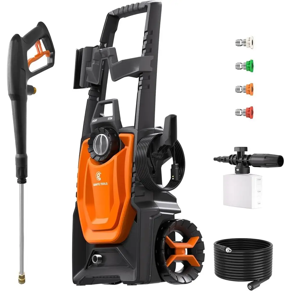 

2400 PSI Electric Power Washer with 4 Nozzles for Cars, Patios, and Driveways
