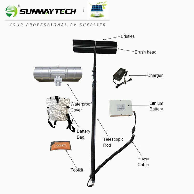 Automatic Solar Panel Cleaning Machine Brush For Pv Panels Clean Solar Panels Rotary Brush Cleaner