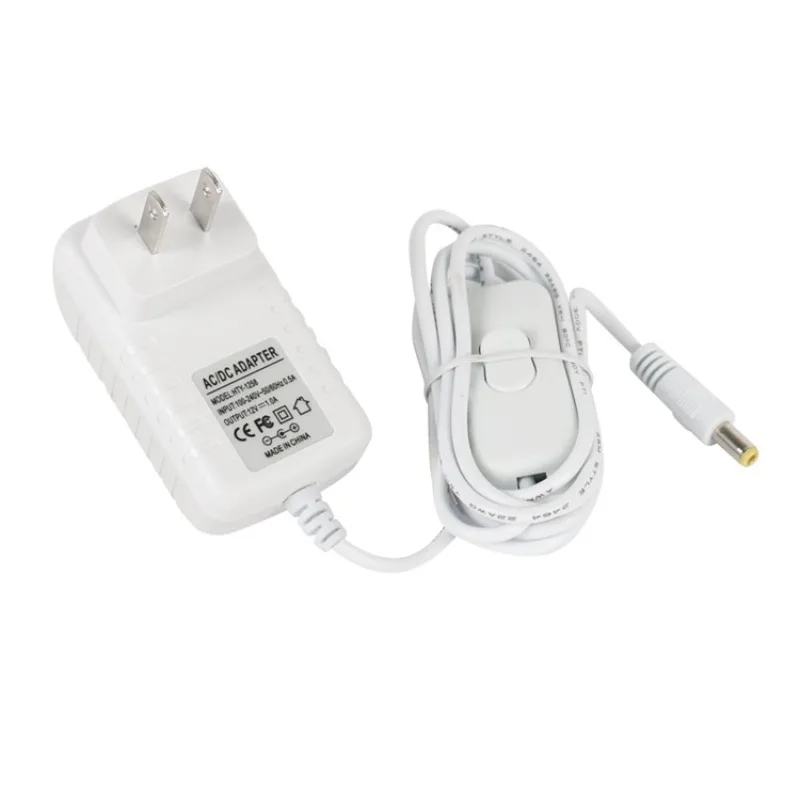 

12V1A White Power Adapter with Switch LED Light Strip Massager Glue Shell Switch Power Supply