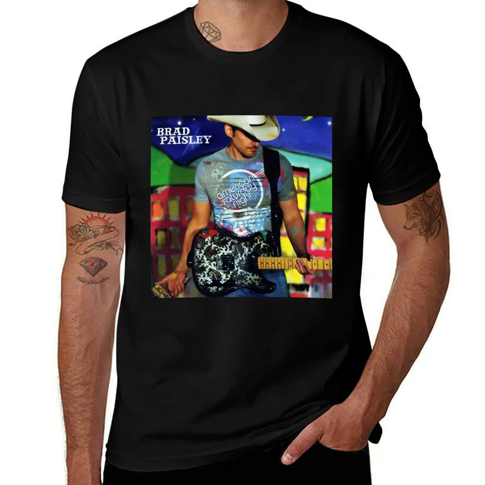 

Brad Paisley American saturday night T-Shirt essential t shirt t shirts cotton 100% T-Shirt