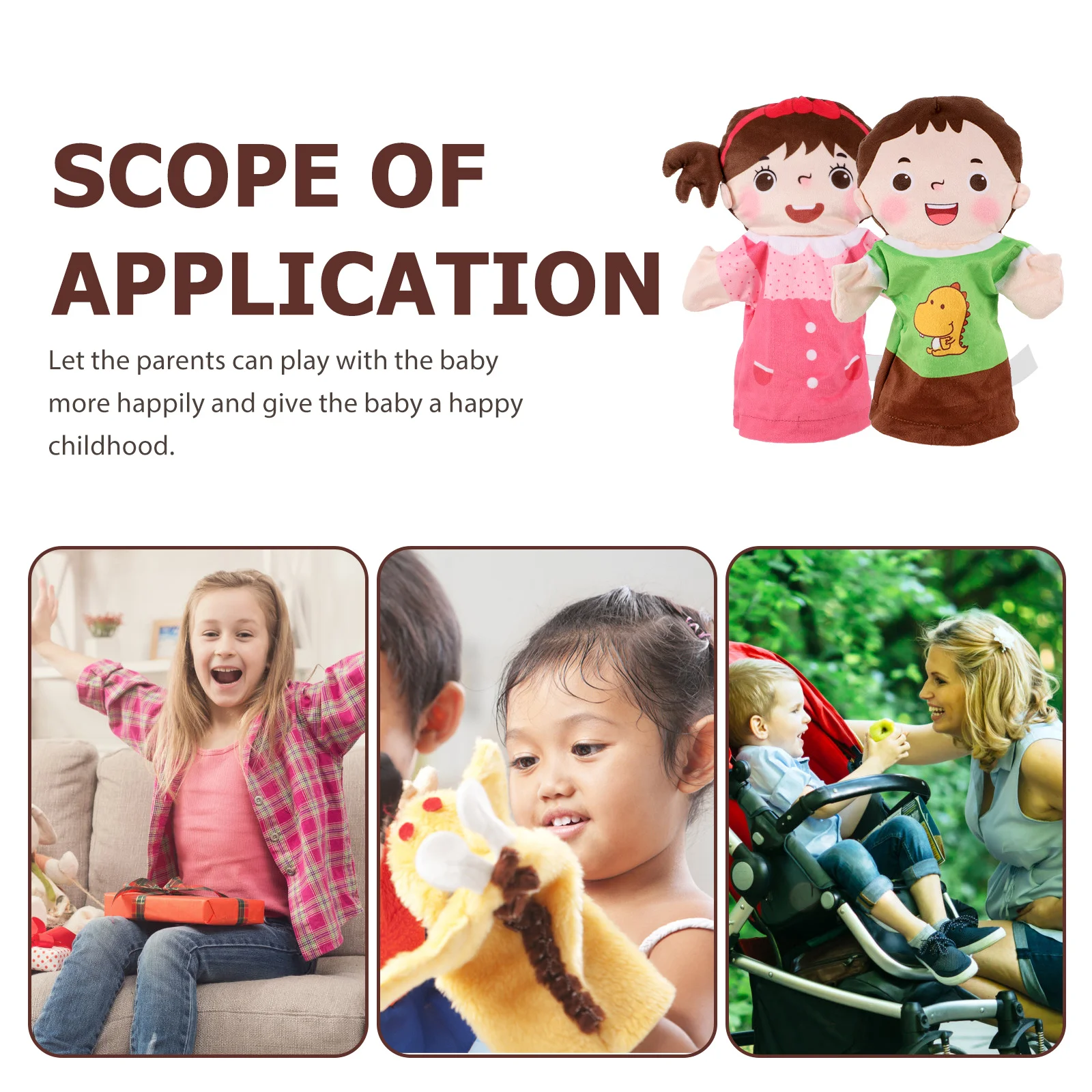 หุ่นมือสำหรับเล่าเรื่อง 2 ชิ้น ของเล่นตัวการ์ตูนสร้างสรรค์เหมือนจริง ของขวัญสำหรับเด็ก เล่นเพื่อการศึกษา