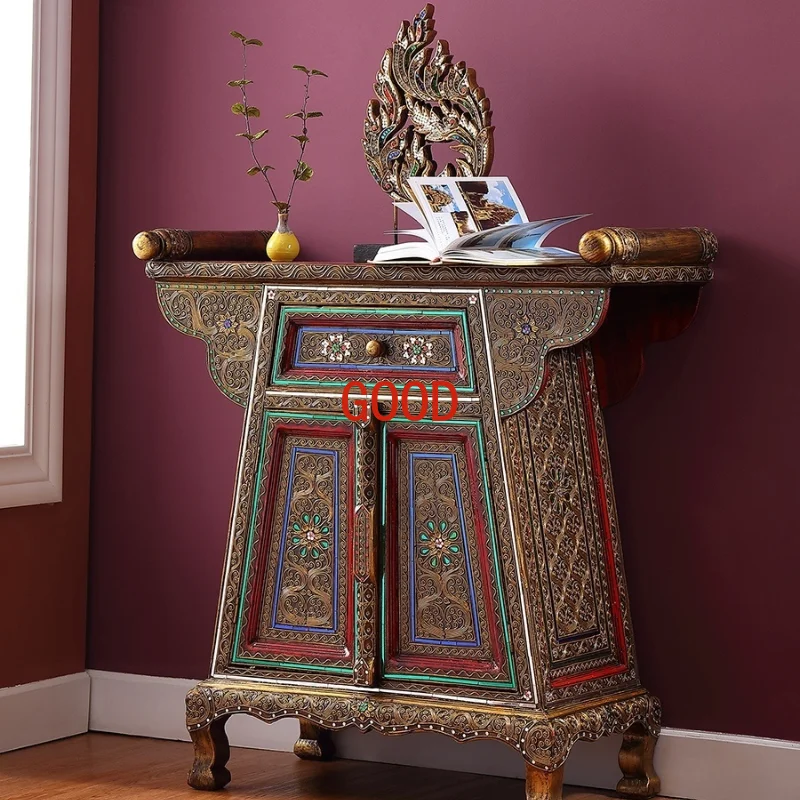 

Таиландский домашний вход, тайский декоративный шкаф, резной вход в гостиную