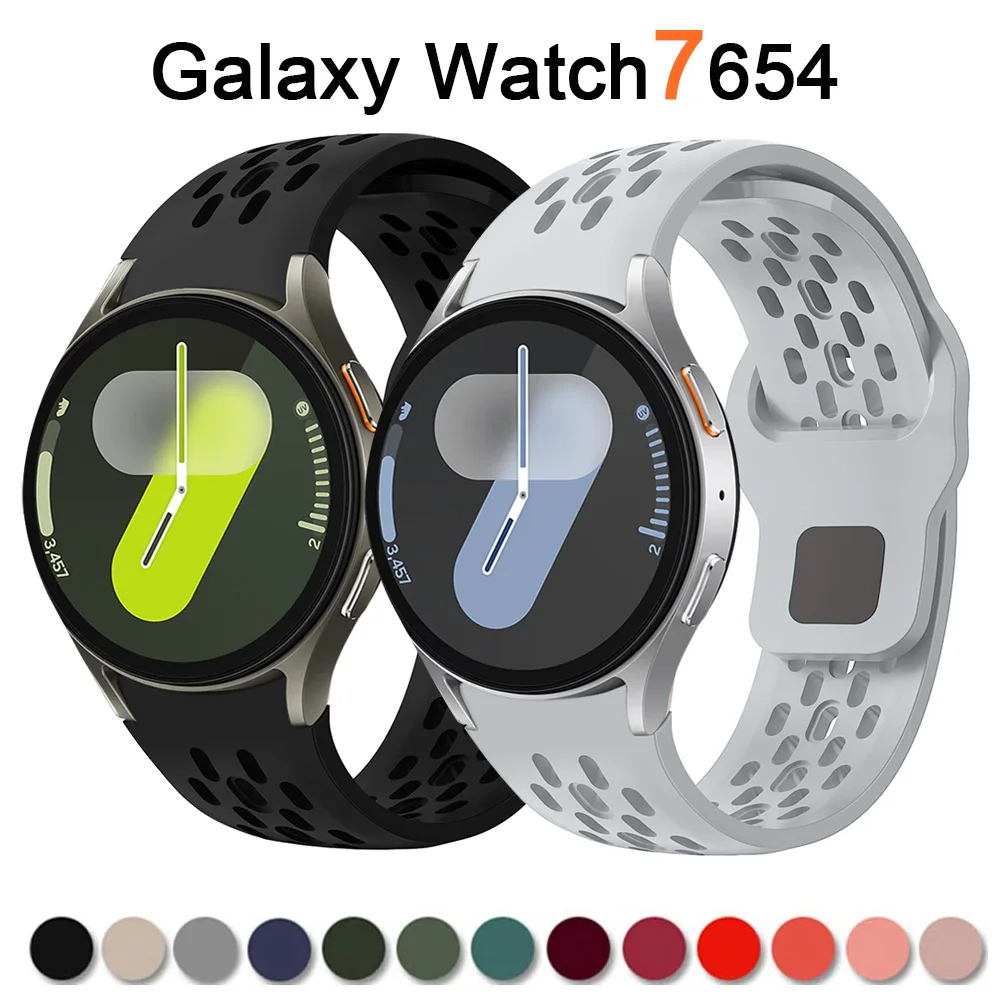 Sport Silicone Strap for Samsung Galaxy Watch 7 FE 44mm 40mm correa Bracelet Galaxy Watch 4 6 Classic 5 pro band 43mm 47mm 45mm