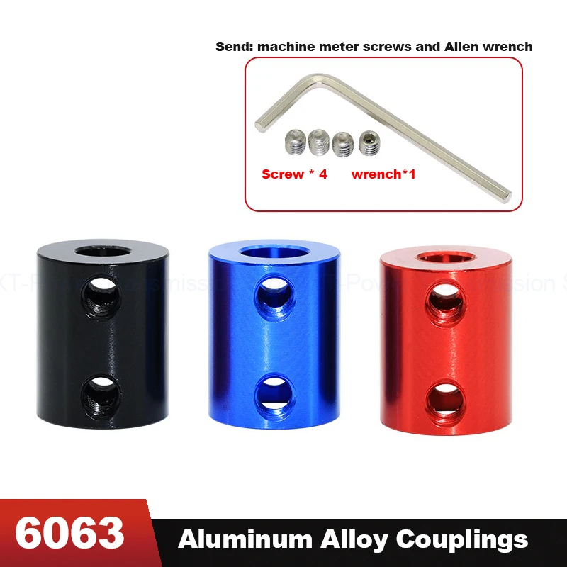 1Pcs 3-3/4/5/6/6.35/7/8-14mm Aluminum Alloy Rigid Coupling Motor Ship Model Car Model Ship Model Coupling 3D Printer Accessories