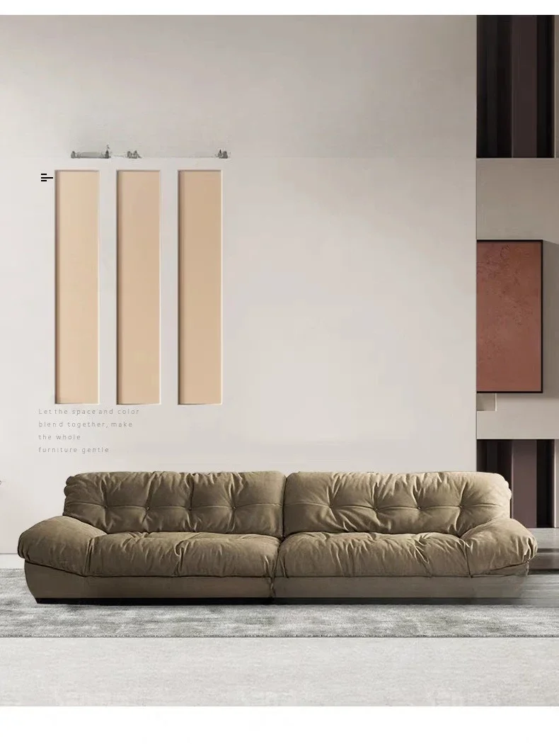 أريكة إيطالية فاخرة خفيفة، أريكة جلدية بلوري