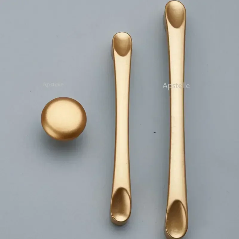 Handles Drawer Cabinet Furniture Kitchen Handles for Cabinet Knob Door Drawer Furniture Kitchen Pearl Golden Simplicity Hardware