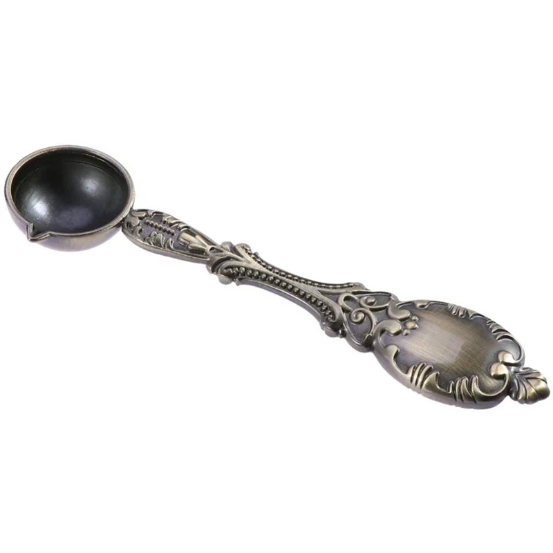 Wax Spoon Sealing Spoon Vintage Melting Spoon Wax Seal Warmer Paint Spoon For DIY Wax Seal Stamp Envelope Letter Craft