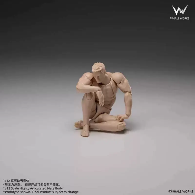 Whale Works Ash Super Articulated Male Action Figure Body 1 12 Scale Muscular For Adult Collectors Hobby Display Custom - view 5