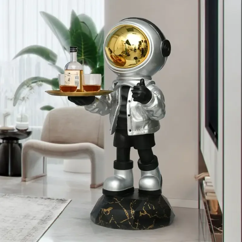 Astronaut Living Room Ornament Art Decoration Light Luxury 26cm Wide Storage Tray Housewarming Gift Coffee Tables Home Furniture