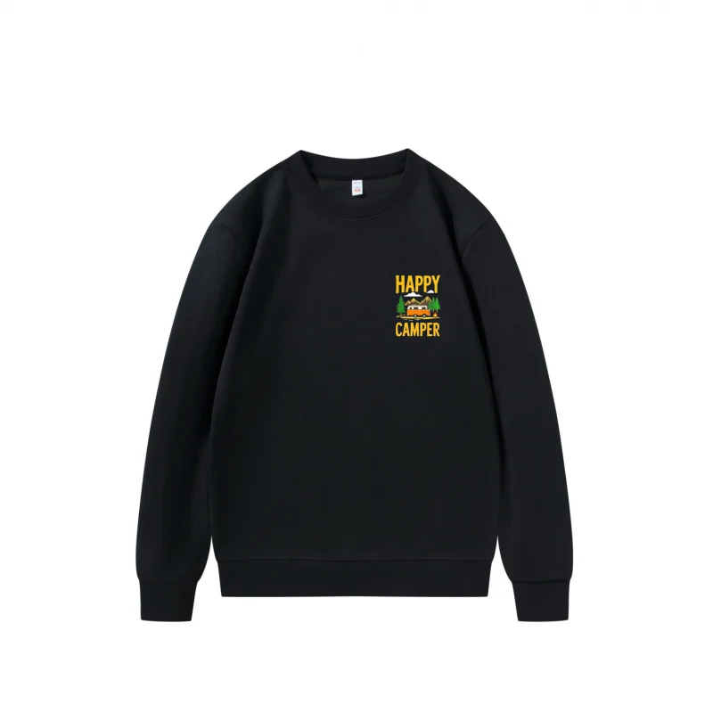 سويت شيرت رجالي Happy Camper With Van and Trees قماش قابل للتنفس بطباعة ممتعة