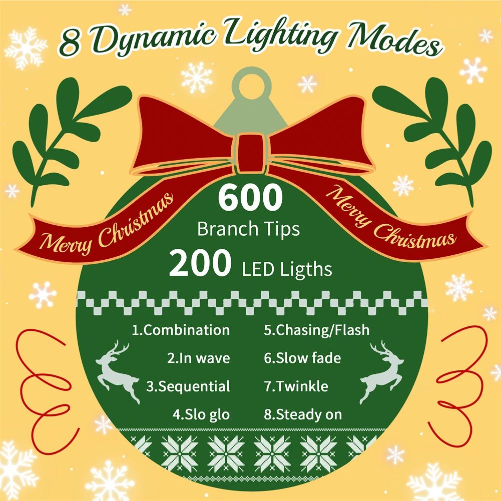 شجرة عيد الميلاد بطول 4 أقدام، شجرة عيد الميلاد الاصطناعية المميزة مع 300 فروع عالية الكثافة، 100 مصباح LED، سانتا الفاخرة