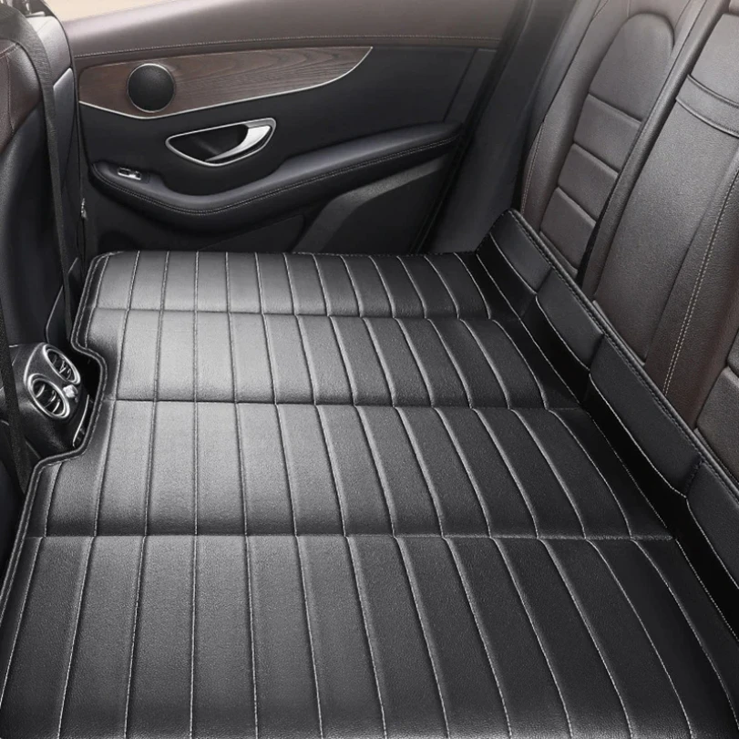 Cama de viaje para asiento trasero de coche, colchoneta plegable para dormir para viaje en coche, colchón de viaje de PU resistente al desgaste para Suv Sedan