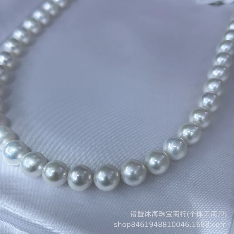 

9-10mm natural freshwater pearl , round shape, mother necklace, s925 sterling silver