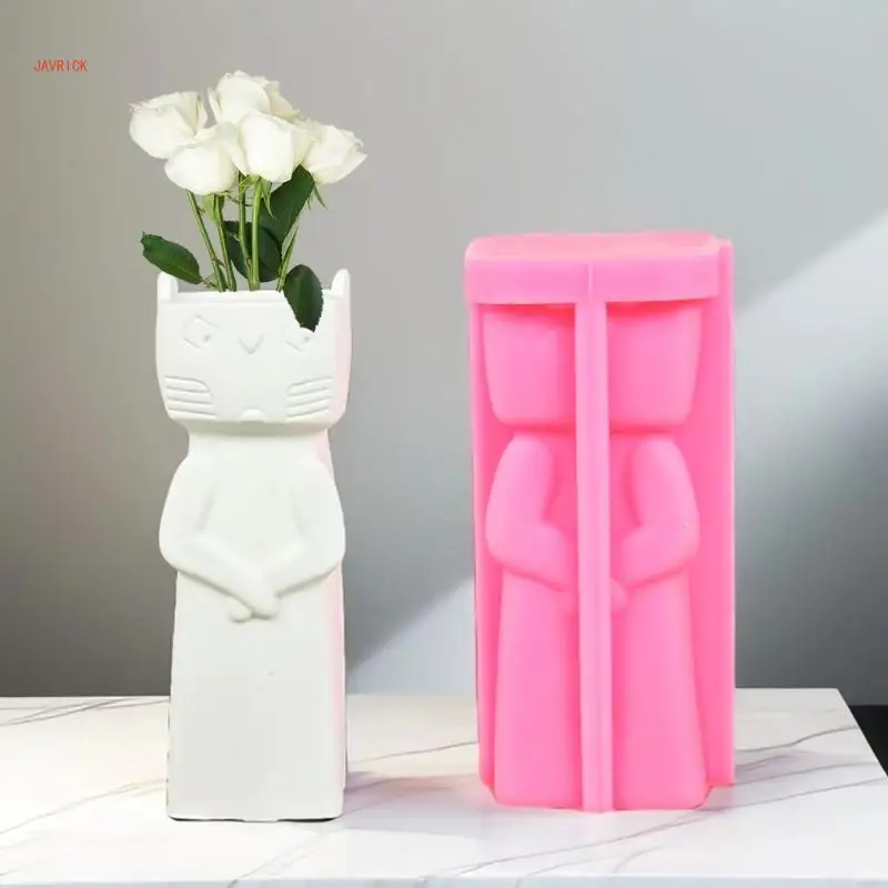 

Innovative Silicone Moulds Fashionable Vase Molds Flexible Ornament Molds Unique Flowerpot Moulds for Resin