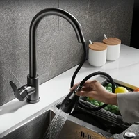 Kitchen Faucet Pull Out Brushed Nickle Stainless Steel Black Kitchen Mixed Tap Kitchen Sink Tap