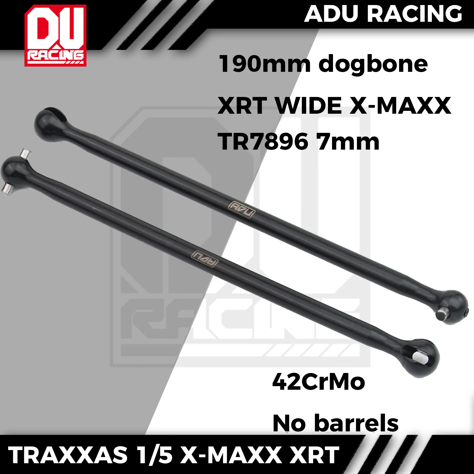 ADU RACING 42CrMo hard steel 7mm cvd driveshaft 160mm 7751X 7896 for TRAXXAS X-MAXX XRT WIDE XMAXX no barrels - view 2