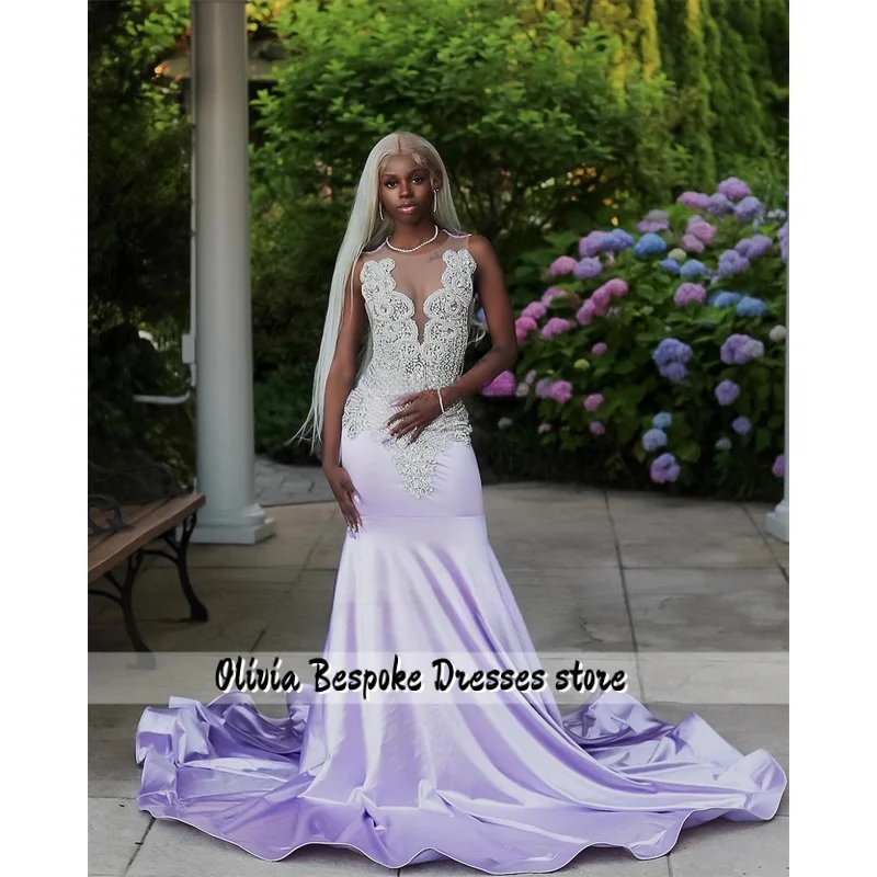 

Stunning Rhinestones Crystal Prom Dress For Black Girls Mermaid Evening Party Gown Elegant Aso Ebi Robe De Soiree Customized