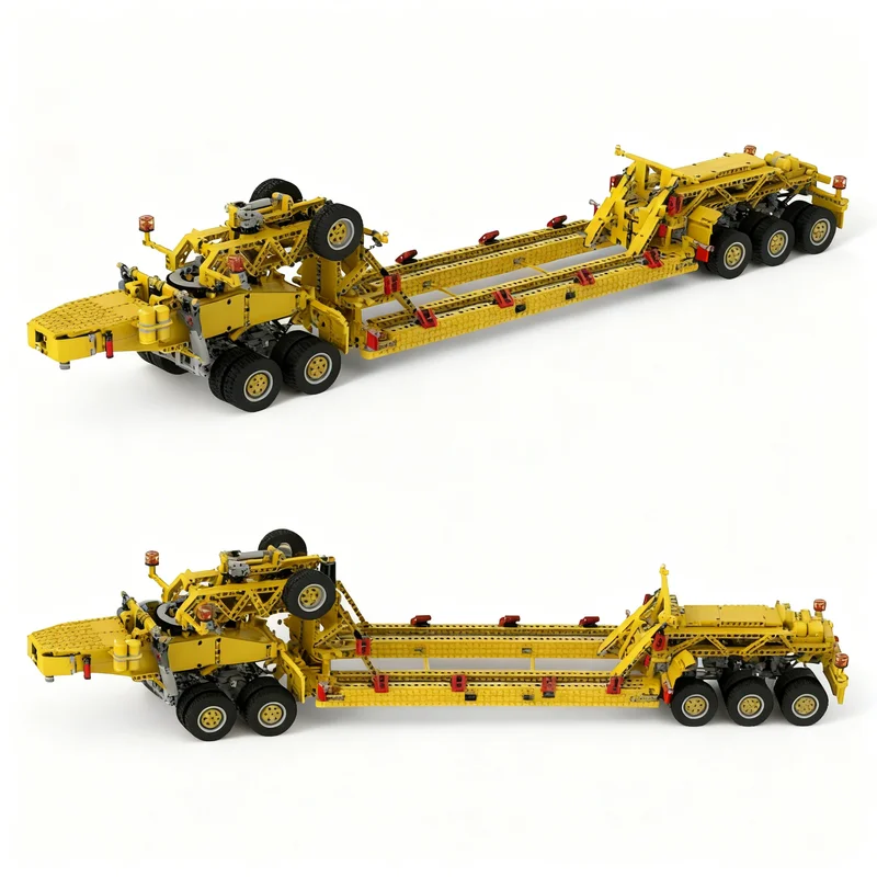 2407pcs MOC Technical Transformer Boiler Bridge Low Boy Trailer Model Toy Building Blocks Construction Christmas Gift Brick DIY