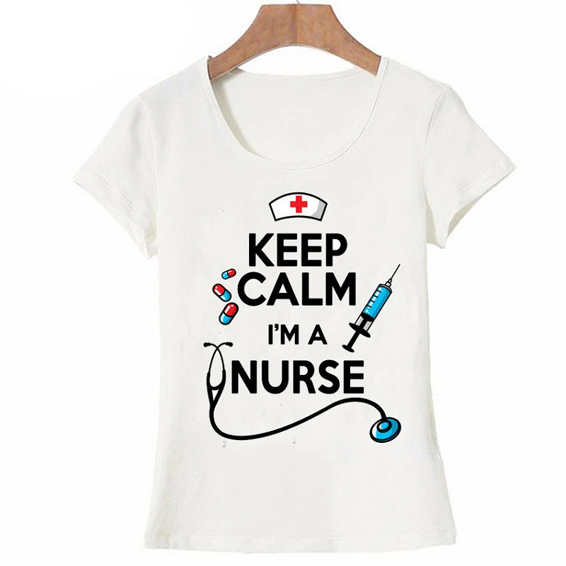 Keep Calm Nurse T-shirt Summer Funny Women Men Commuter Graphic Tshirts Fashion Casual Tee Harajuku Streetwear Tops Camisetas