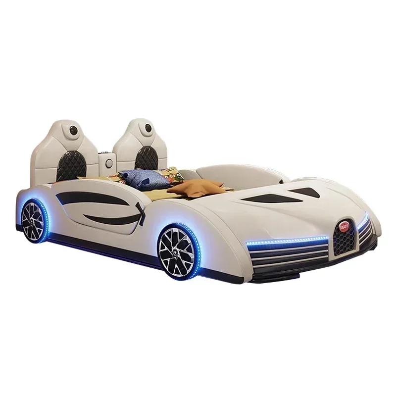 

Cama de coche de carreras con música para niños, muebles dormitorio madera alta calidad, tamaño completo Hot sales