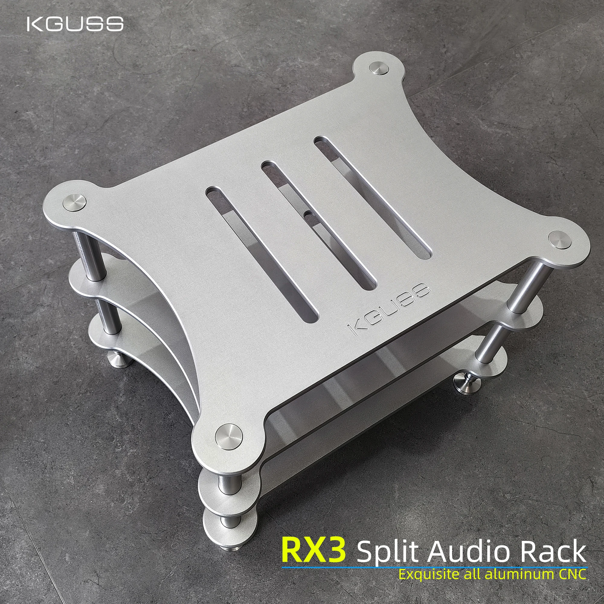 

KGUSS RX3 split audio equipment Rack Exquisite all aluminum CNC process power amplifier DAC home theater equipment device Rack