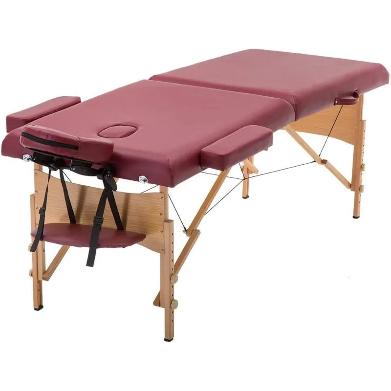 Portable Massage Table Massage Bed SPA Bed Height Adjustable Massage Table 77 Inch Long 28 Inch Wide 2 Fold