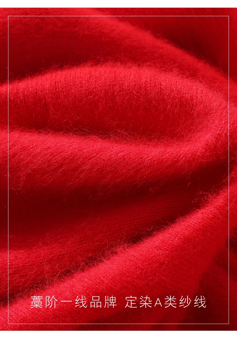 100% Pure Mink Fur Sweater Women's Pullover High Neck Knitted Sweater Autumn Winter New Item Pile Collar Thick Soft Base Sweater