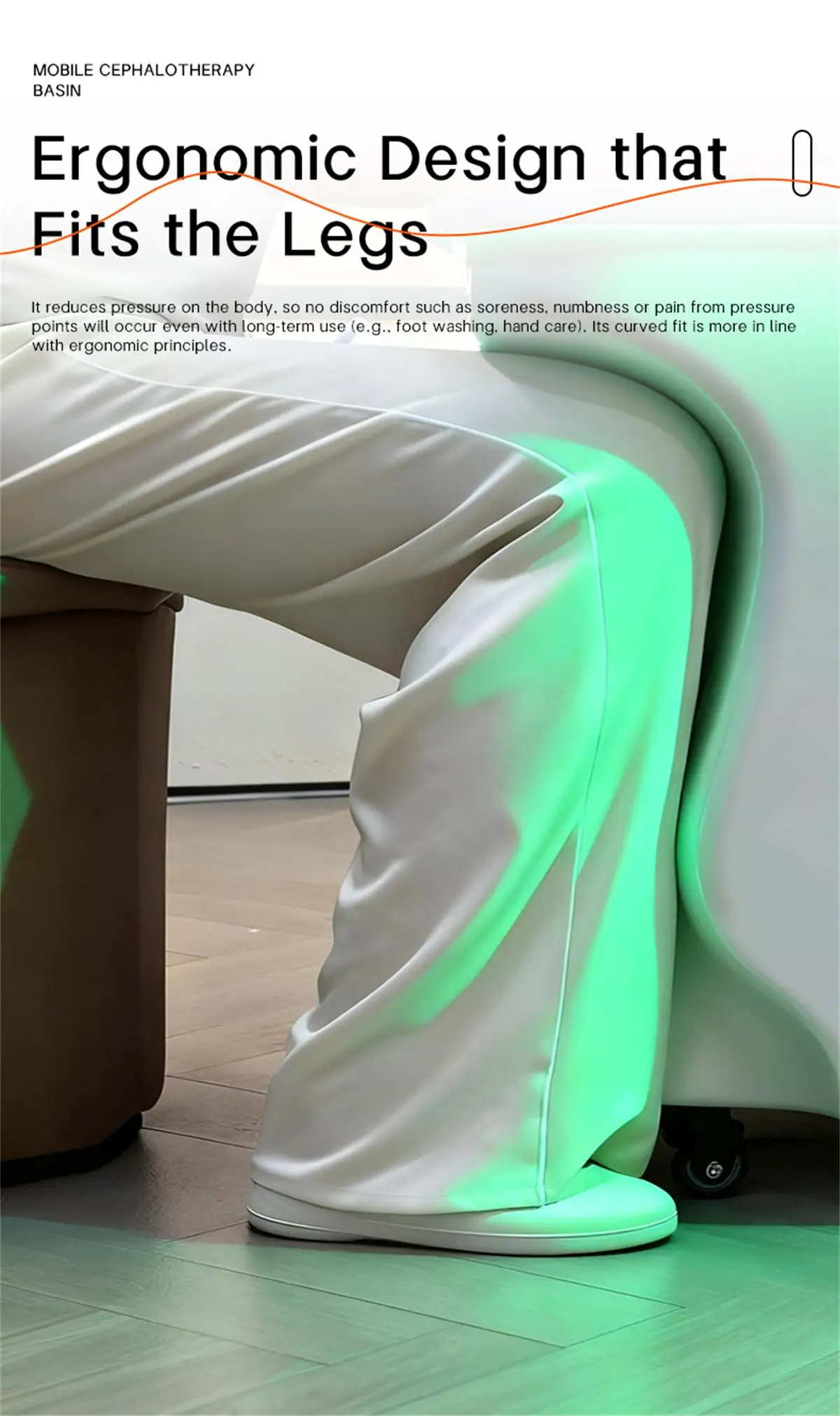 Praktisches 60-Liter-Wasserspeicherkopf-Spa-Becken mit Wasserzirkulation und Heizfunktion, Friseursalon-Becken, mit Entwässerungstank – Detail 11