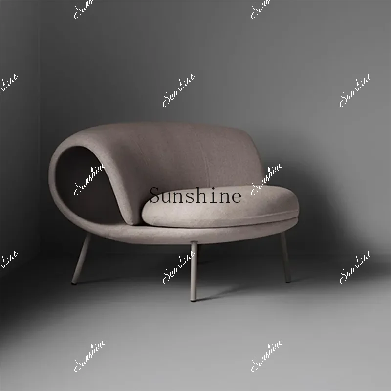Italian minimalist household creative curved leisure creative light luxury single chair  FT