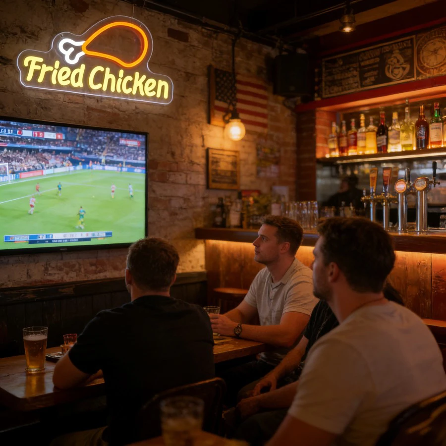 Fried Chicken LED Neon Sign fo - Commercial Kitchen Ideas recension och pris