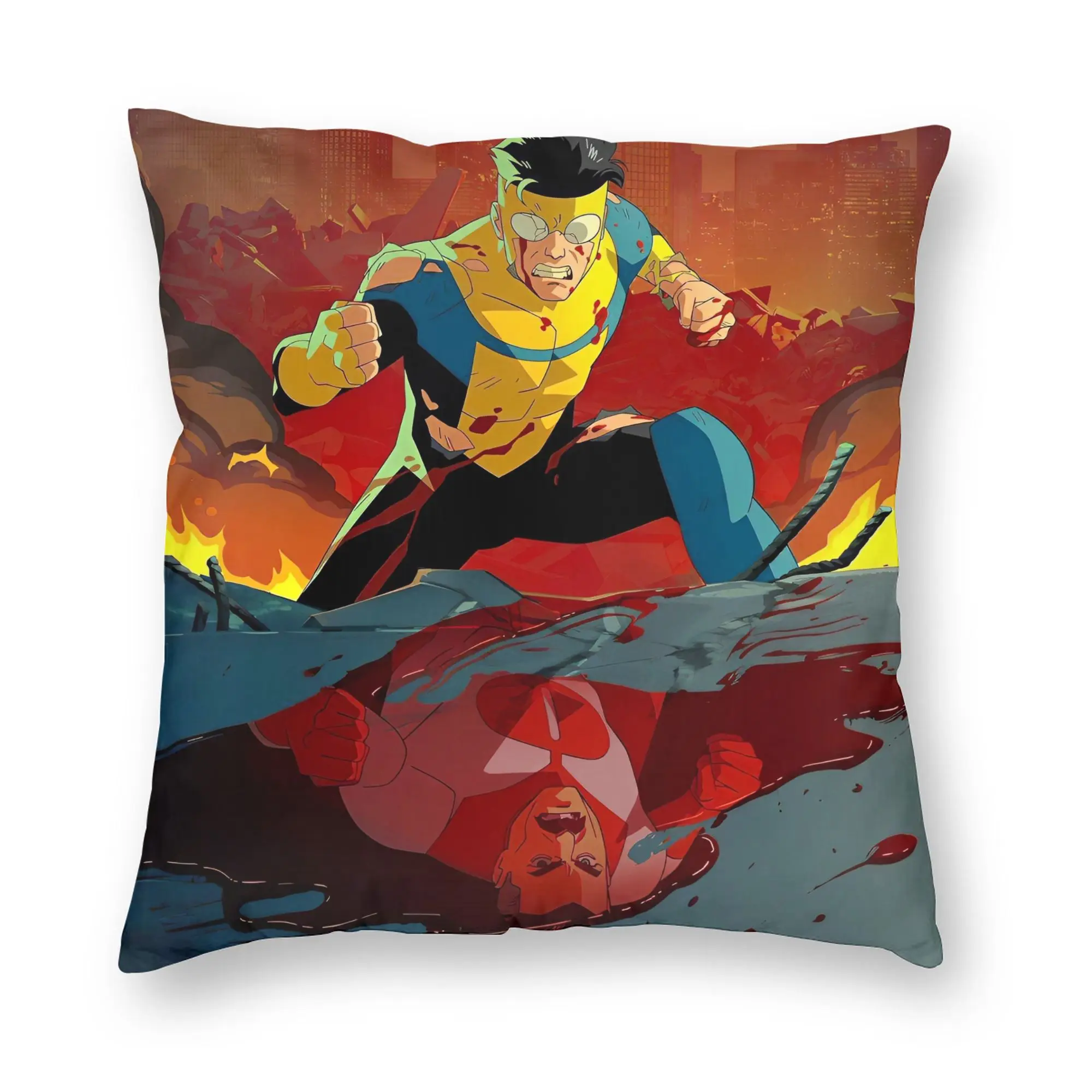 TV Series Invincible Mark Grayson Pillowcase Printing Fabric Cushion Cover Decorative  Pillow Case Cover Home Square 40X40cm
