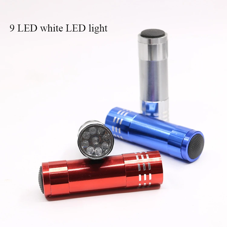 30 шт., мини-фонарик-брелок, 9-светодиодный яркий белый свет, индивидуальный логотип, бизнес-рекламный подарок, мини-карманные фонарики