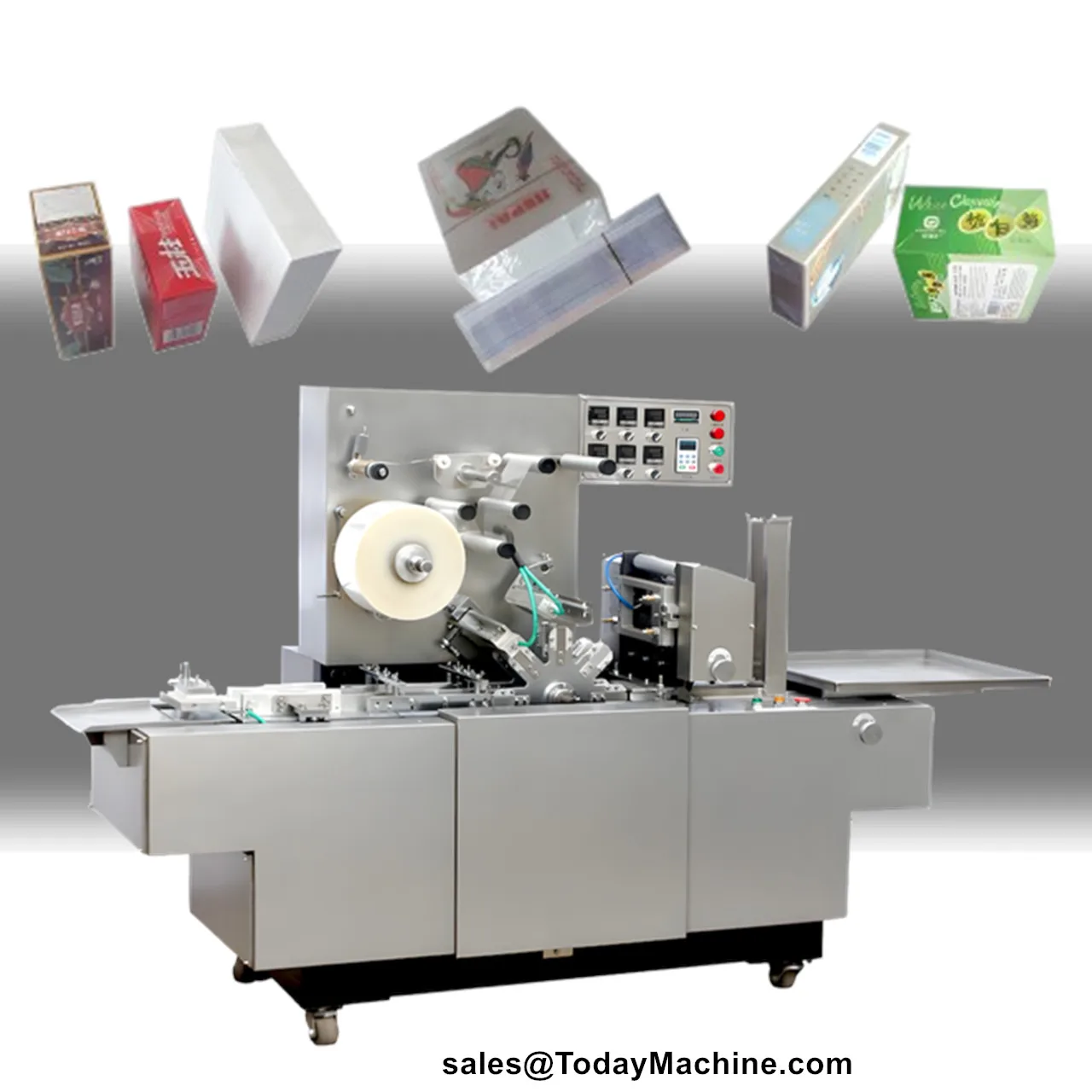 Automatic Plastic Film Chocolate Box 3D Transparent Film Wrapping Machine