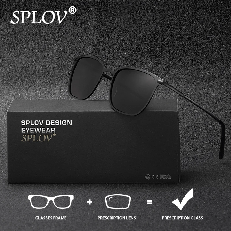 

Солнцезащитные очки SPLOV по рецепту, профессиональные индивидуальные поляризационные прогрессивные очки по рецепту, мужские солнцезащитные очки