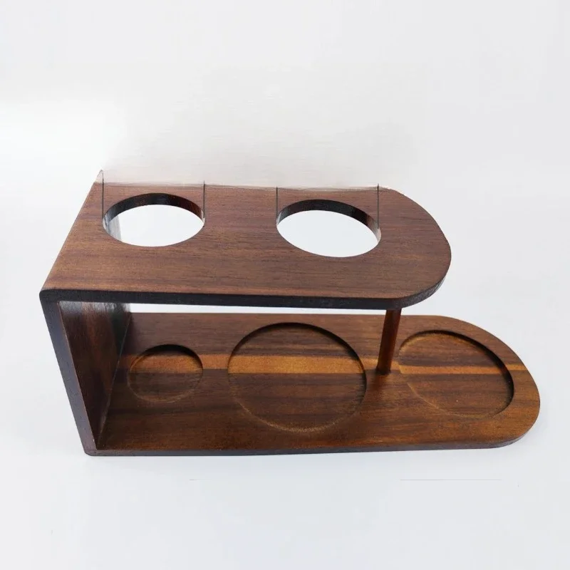 Hand brewing coffee set, full set of solid wood coffee tools, supporting utensils, storage shelves, hand brewing pots, utensils