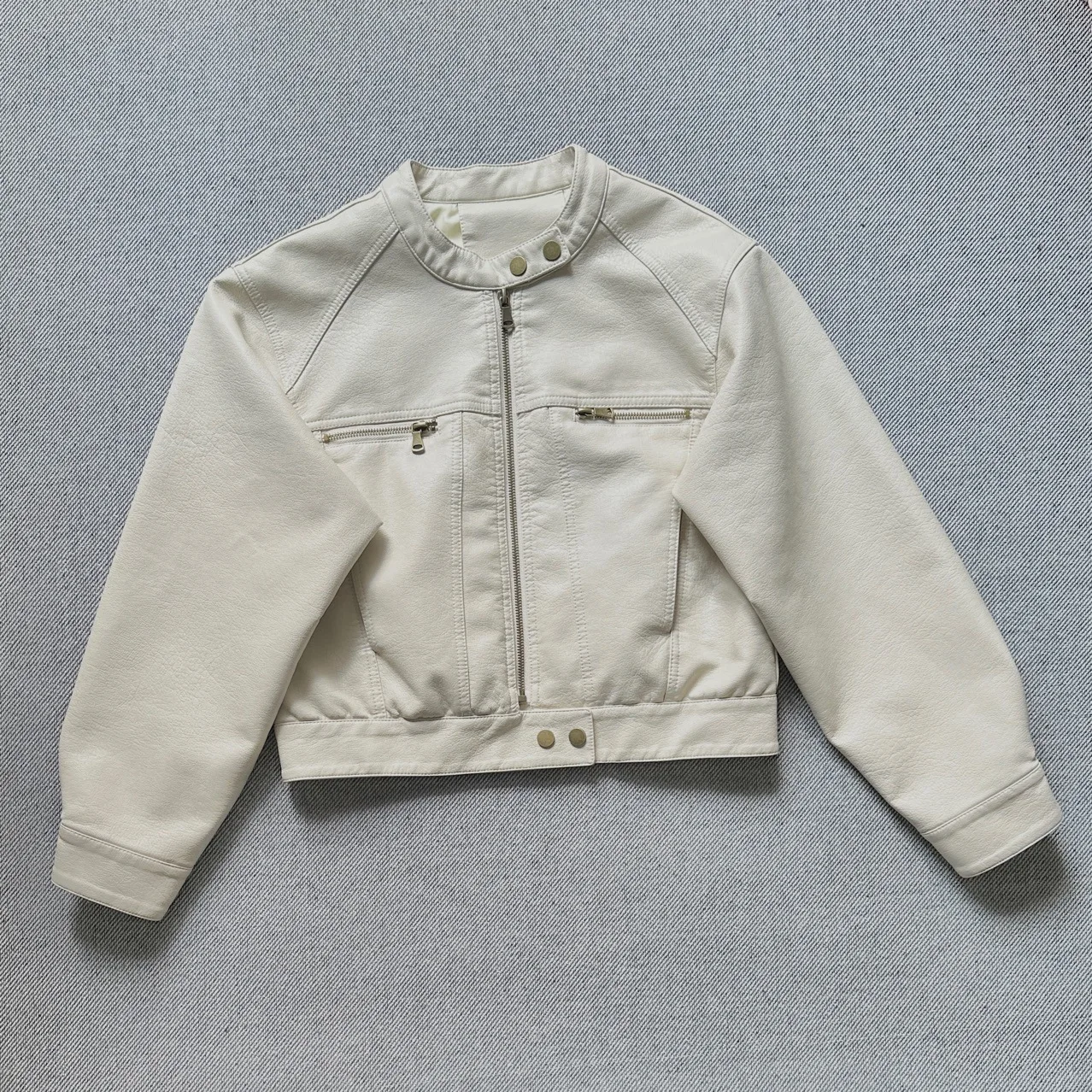 

Байкерские куртки Женская куртка Женская Y2K Осень Blacktweed с воротником-стойкой в клетку Двубортный минималистичный британский стиль Preppy Ins