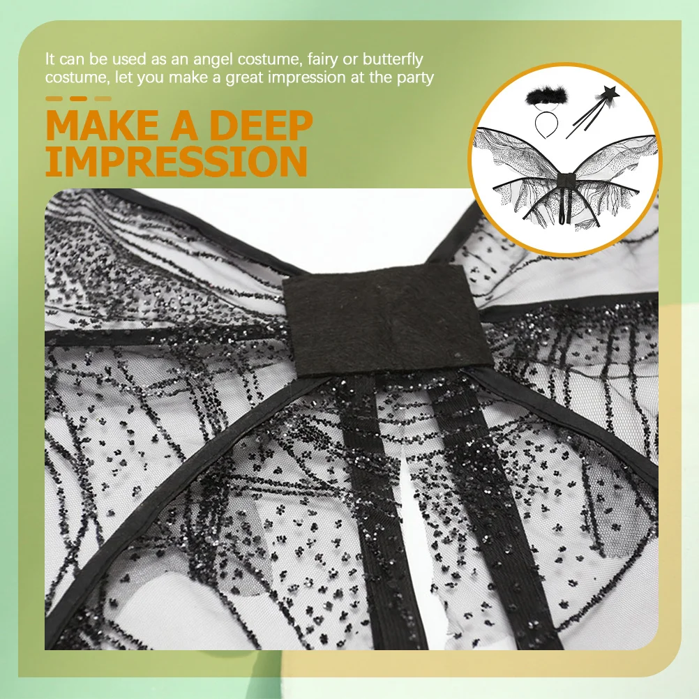 

1 set 1 Set Wings Costume Set Fairy Angel Butterfly Wings For Kids Girls Cosplay Party Supplies Performance Costume Role Play