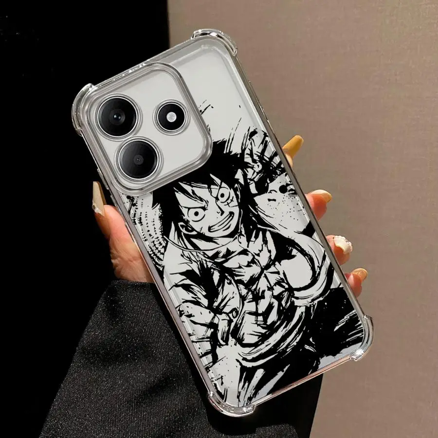 Etui na telefon z motywem anime One Piece, Luffy i Ace, do Redmi Note 9S 11 12 13 10s 14 Pro Plus 10 Lite 11s, miękki pokrowiec.