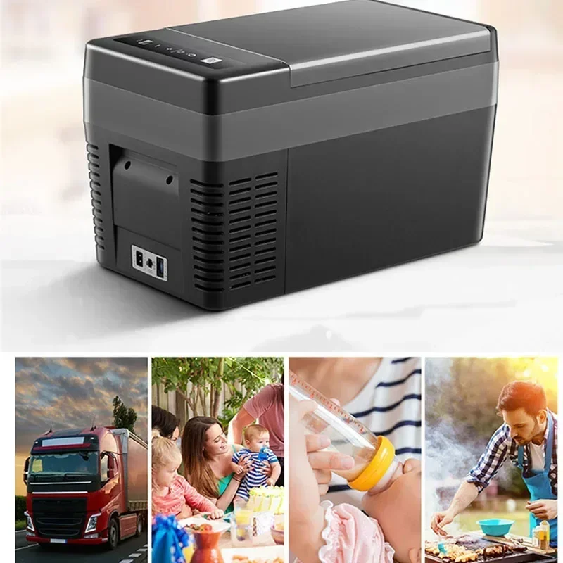 เครื่องใช้ภายในบ้านรถตู้เย็นเครื่องทําความเย็นรถบ้าน Dual-ใช้ 18 ลิตรตู้เย็นรถ 12V24V รถบรรทุกขนาดเล็กตู้แช่แข็งขนาดเล็ก