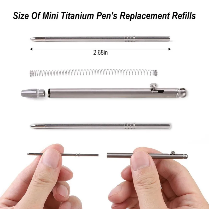 Mini Portable Titanium Tactical Pen Refill Pocket Self Defense Creative Bolt Switch Business Pen Emergency EDC Tool Gift