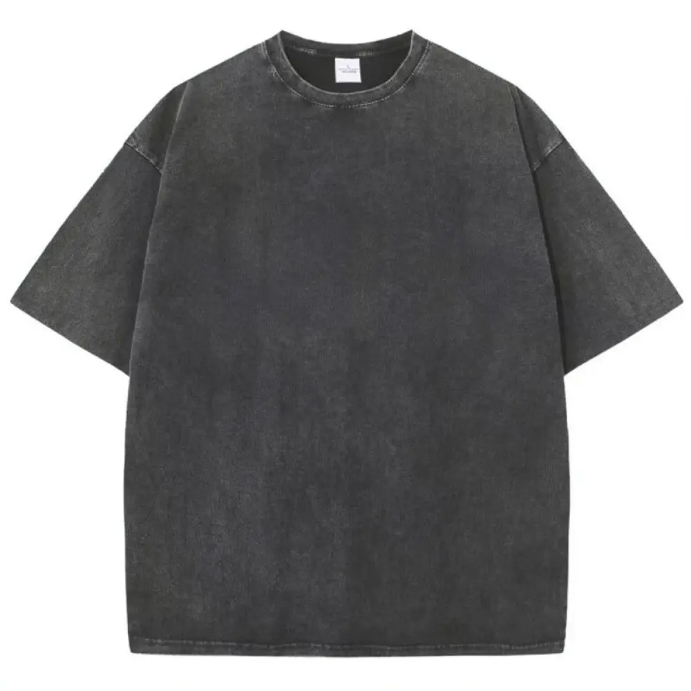 Womens Basic Tee Shirts Pure Cotton Loose Washed O Neck Short Sleeve Summer Casual Tops Soft Breathable Apparel