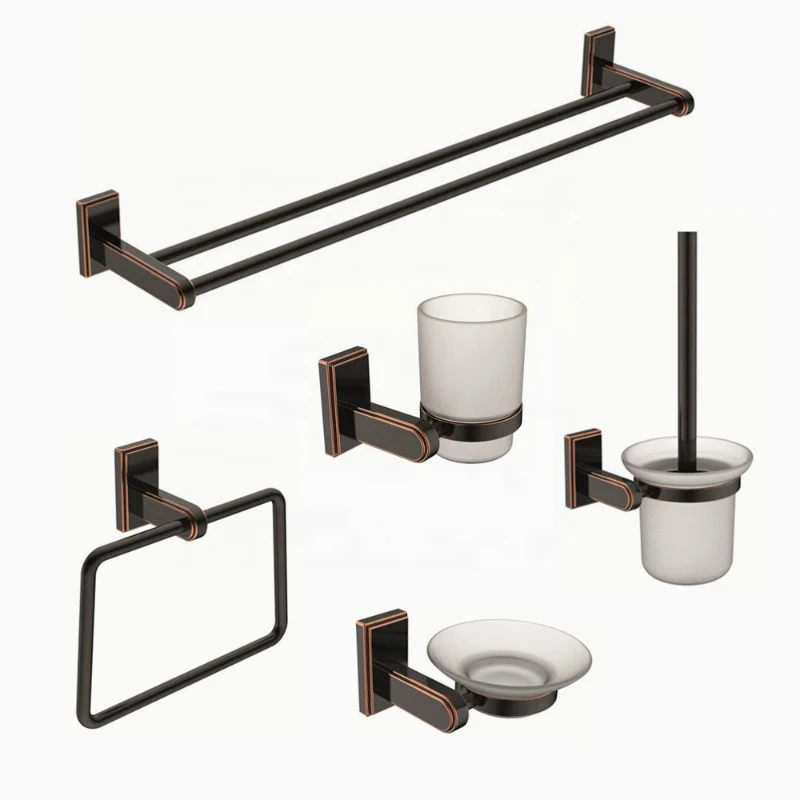 

New black wall mounted bathroom product oil rubbed bronze bathroom accessories sets