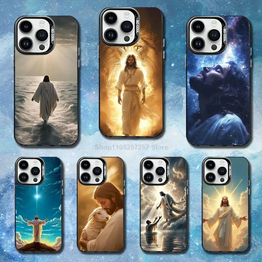 

Belief Savior Jesus Christ For iPhone 17,14,15,11,Mini,Pro,SE,XS,MAX,12,16,13,Black Matte Silicone Cover Case