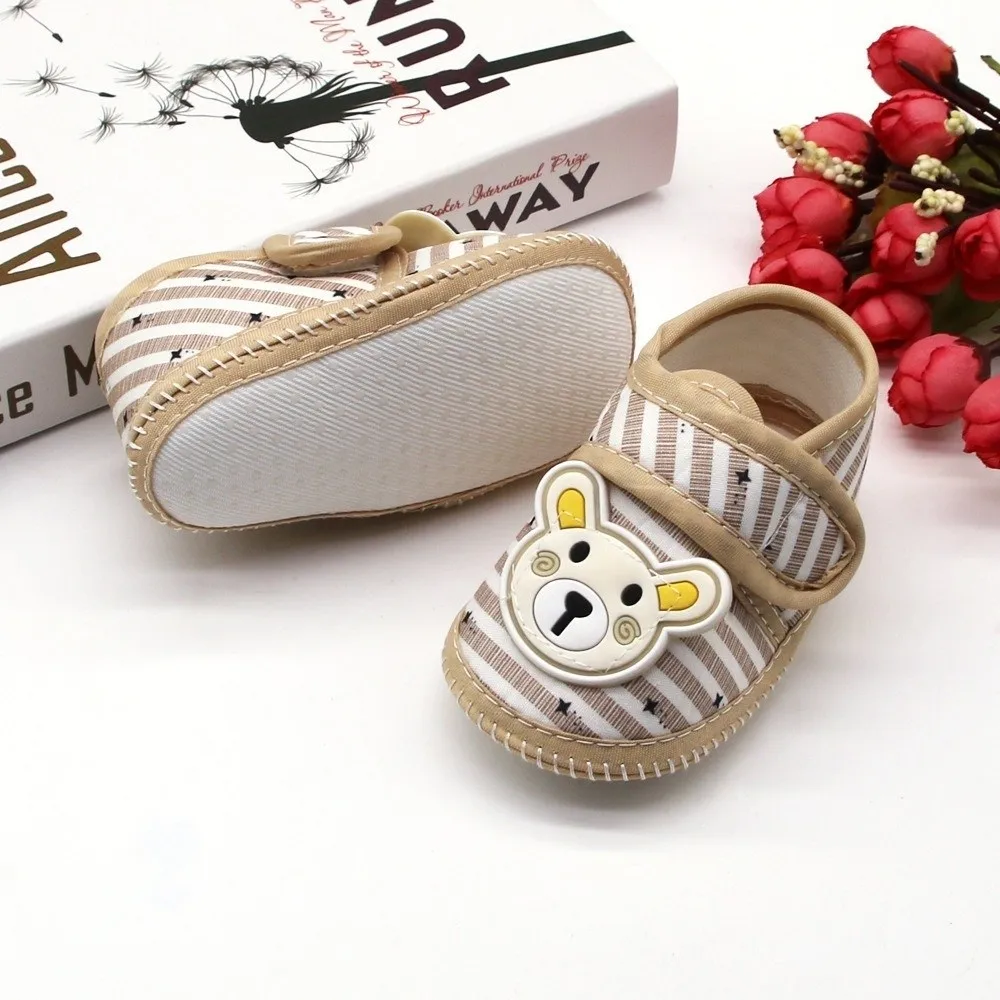 Cute Soft Sole Shoes Cartoon Bear Anti-slip Infant Walker Shoes Breathable Booties Newborn view 4