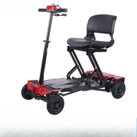 Four-wheeled elderly disabled automatic folding scooter, convenient lithium battery can be used on the plane