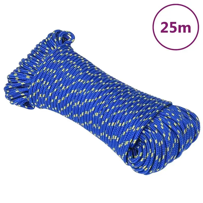 Bootsseil aus Polypropylen, 4mm x 25m, Robuste Mehrzweckleine für Bootfahren, Camping und Outdoor-Aktivitäten