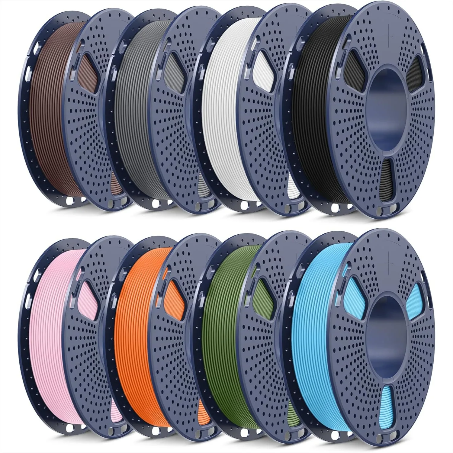 

High Speed Matte PLA Filament Bundle, 2kg Total 8 Spools 0.25kg Each, Rapid Printing up to 600mm/s, Smooth Matte Surface for